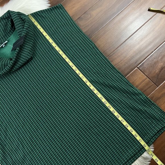 Bryn Walker Size Large Inlet Pike Houndstooth Print Cowl Neck‎ Poncho Top - Picture 4 of 10